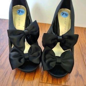Black high heel shoes